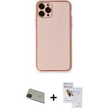 Cepte Toptan iPhone 11 Pro Max Yadigar Klasik - Siyah Seramik Nano Ekran Koruyucu + Yeşil Rainbow Kamera Lens Koruma Cam