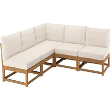 IKEA Kahverengi Dayanıklı Bahçe Oturma Seti 254 cm