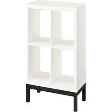 IKEA Beyaz Fonksiyonel Kitaplık Raf Ünitesi 77X94 cm