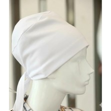 Uslucan Alışveriş Bağlamalı Tesettür Bone - Bağlamalı Bandana Beyaz 5 Adet