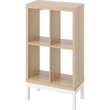 IKEA Meşe Pratik Kitaplık Raf Ünitesi 77X94 cm