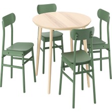 IKEA Beyaz Modern Yemek Masası 4 Sandalyeli