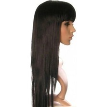 Elektronikçim Uzun Peruk Saç - Siyah