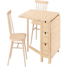 IKEA Huş Pratik Yemek Masası 2 Sandalyeli