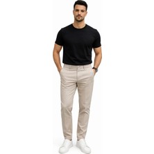 Modaplaza Erkek Klasik Gabardin Likralı Keten Pantolon