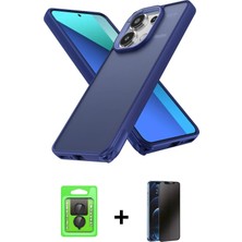 Cepte Toptan Redmi Note 13 Pro 4g Atlas Form - Siyah 3D Antistatik Hayalet Cam Ekran Koruyucu + Siyah Raze Metal Kamera Lens