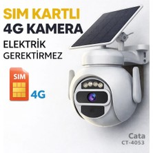 Cata CT-4053 Solar Sım Kart Kamera | 4g Bağlantı | 3mp Full Hd | Gece Görüşlü | Dış Mekan Güvenlik Kamerası