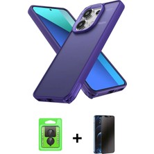 Cepte Toptan Redmi Note 13 Pro 4g Atlas Form - Siyah 3D Antistatik Hayalet Cam Ekran Koruyucu + Siyah Raze Metal Kamera Lens