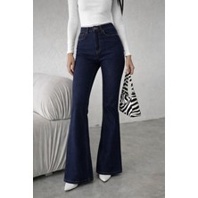 Arben Boutique Kadın Yüksek Bel Ispanyol Paça Kot Pantolon