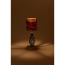 Sade Wooden Lamp Atelier Tıkka Renkli Dişbudak Masa Abajuru