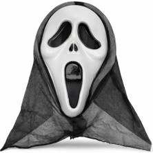 Uslucan Alışveriş Kapşonlu Çığlık Maskesi Scream Maskesi - Hayalet Maskesi 33X21 cm