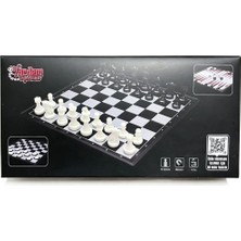 Flamex VRD10665 Katlanabilir Satranc Tavla ve Dama Seti