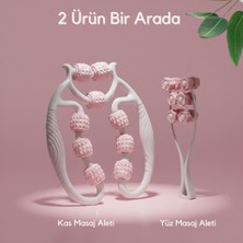 BTNES Masaj Aleti Tekerlekli Ayarlanabilir Bacak Kol Boyun & Yüz ve Çene Yüz Şekillendiricim Selülit Giderici