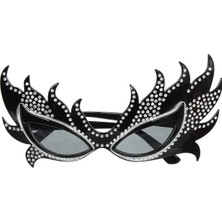 Uslucan Alışveriş Taşlı Göz Kamaştıran Gecenin Yıldızı Siyah Parti Alev Gözlük