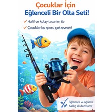 Ayaz Fıshıng 180CM Junior Olta Seti 180 cm Uzunlukta Ergonomik Tutma Özelliği ile Yeni Başlayanlar Için