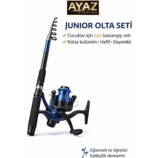 Ayaz Fishing 180CM Çocuk Olta Seti 180 cm Uzunlukta Ergonomik Tutma Özelliği ile Yeni Başlayanlar İçin