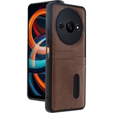Aydogan's Xiaomi Redmi A3 4g Kılıf Sara Kartvizitli Deri Kılıf - Taba