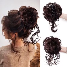 Bucuks Tokalı Kuyruklu Dağınık Topuz / Kahverengi