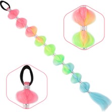 Örgülü Simli Aksesuarlı Lastikli At Kuyruğu / ACM05