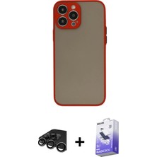 BUTİMAR'S iPhone 15 Pro Ahenk Çizgi Serisi - Siyah Bilvis 5in1 5d Magic Hayalet Cam Ekran Koruyucu + Titanyum Gri Raze Metal Kamera Lens