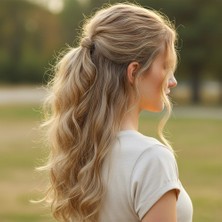 WebMediCode Fiber Sen Daalı Yarım Ay + 2 Yan Çıt Çıt / Karamel Platin Röfleli