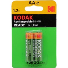 Elektronikçim Kodak Şarj Edilebilir Ni-Mh Aa Pil 2600 Mah (2 Adet)