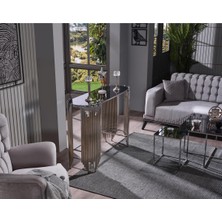 Feyza Design Krom ve Parlak Nikelaj Kaplama Dresuar - Modern ve Şık Tasarım