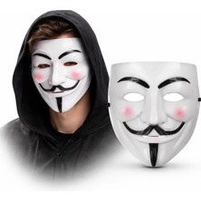 Uslucan Alışveriş V Mask Premium Vendetta Beyaz Maske (Guy Fawkes Stil)
