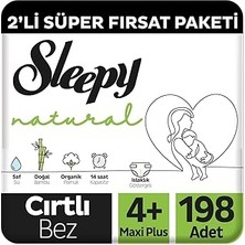 Starseven 2'li Fırsat Paketi Bebek Bezi 4+ Numara Maxi 198 Adet