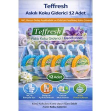 Uslucan Alışveriş Teffresh Askılı Koku Giderici 12 Adet Wc Banyo Dolap Ayakkabılık ve Oda Için Askılı Ortam Koku Giderici
