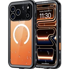 Wowacs Apple iPhone 17 Pro Max ile Uyumlu Kılıf Su Geçirmez 360 Derece Koruma Waterproof Telefon Kılıfı