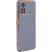 No35 Newface Xiaomi Poco X4 Pro 5g Kılıf Volet Silikon - Mavi