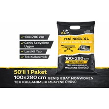 Uslucan Alışveriş Yeni Nesil Xl Lastikli Sedye Örtüsü 100X280 cm Geniş Ebat Nonwoven Tek Kullanımlık Muayene Sedye Örtüsü 50'li 1 Paket