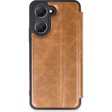 No35 Newface Vivo Y18 Kılıf Flip Cover - Taba