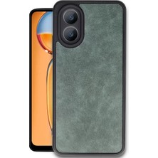 No35 Newface Oppo A38 Kılıf Aras Deri Kapak - Koyu Yeşil