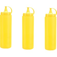 Çerçici Mayonez Sos Şişesi - 1000ML Dev Boy Sarı 3 Adet