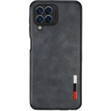 No35 Newface Samsung Galaxy M33 Kılıf Loop Deri Silikon - Lacivert