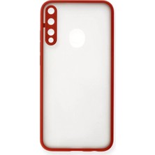 No35 Newface Huawei P40 Lite E Kılıf Montreal Silikon Kapak - Kırmızı