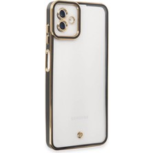 No35 Newface Samsung Galaxy A04 Kılıf Liva Lens Silikon - Siyah