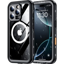 Wowacs Apple iPhone 16 Pro Max ile Uyumlu Kılıf Su Geçirmez 360 Derece Koruma Waterproof Telefon Kılıfı