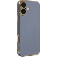 No35 Newface iPhone 16 Kılıf Volet Silikon - Mavi