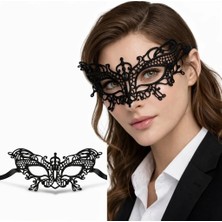 Uslucan Alışveriş Siyah Dantel Venedik Maskesi Kadın – Zarif Parti & Balo Maskesi 2 No