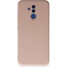 No35 Newface Huawei Mate 20 Lite Kılıf Nano Içi Kadife Silikon - Pudra