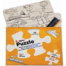 K-Yonlineticaretdy Funny Mat Puzzle - Taşıtlar 30X40CM