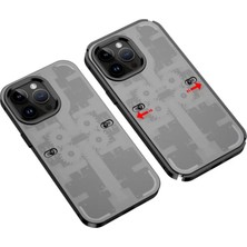 No35 Newface iPhone 14 Pro Max Kılıf Mekanik Bumper Kapak - Siyah