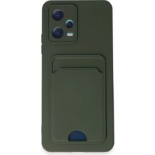 No35 Newface Xiaomi Poco X5 5g Kılıf Kelvin Kartvizitli Silikon - Koyu Yeşil