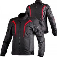 Ls2 Sepang 4 Mevsim Siyah-Gri-Kırmızı Motosiklet Montu Aşınmaya Dayanıklı Polyester Malzeme ile