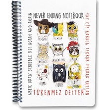 K-Yonlineticaretdy Tükenmez Not Defteri - 2 (Ressam Kediler) - 15X21 cm