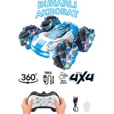 Mj Toys Buhar Atan Şarjlı Uzaktan Kumandalı Akrobat Araba Duman Atar Stunt Drift 4x4 Oyuncak Araba