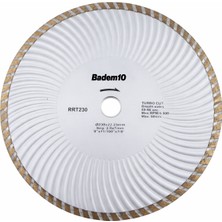 Badem10 Turbo Elmas Kesme Diski 230 mm Beton Mermer Granit Fayans Kesim Profesyonel Dayanıklı Disk